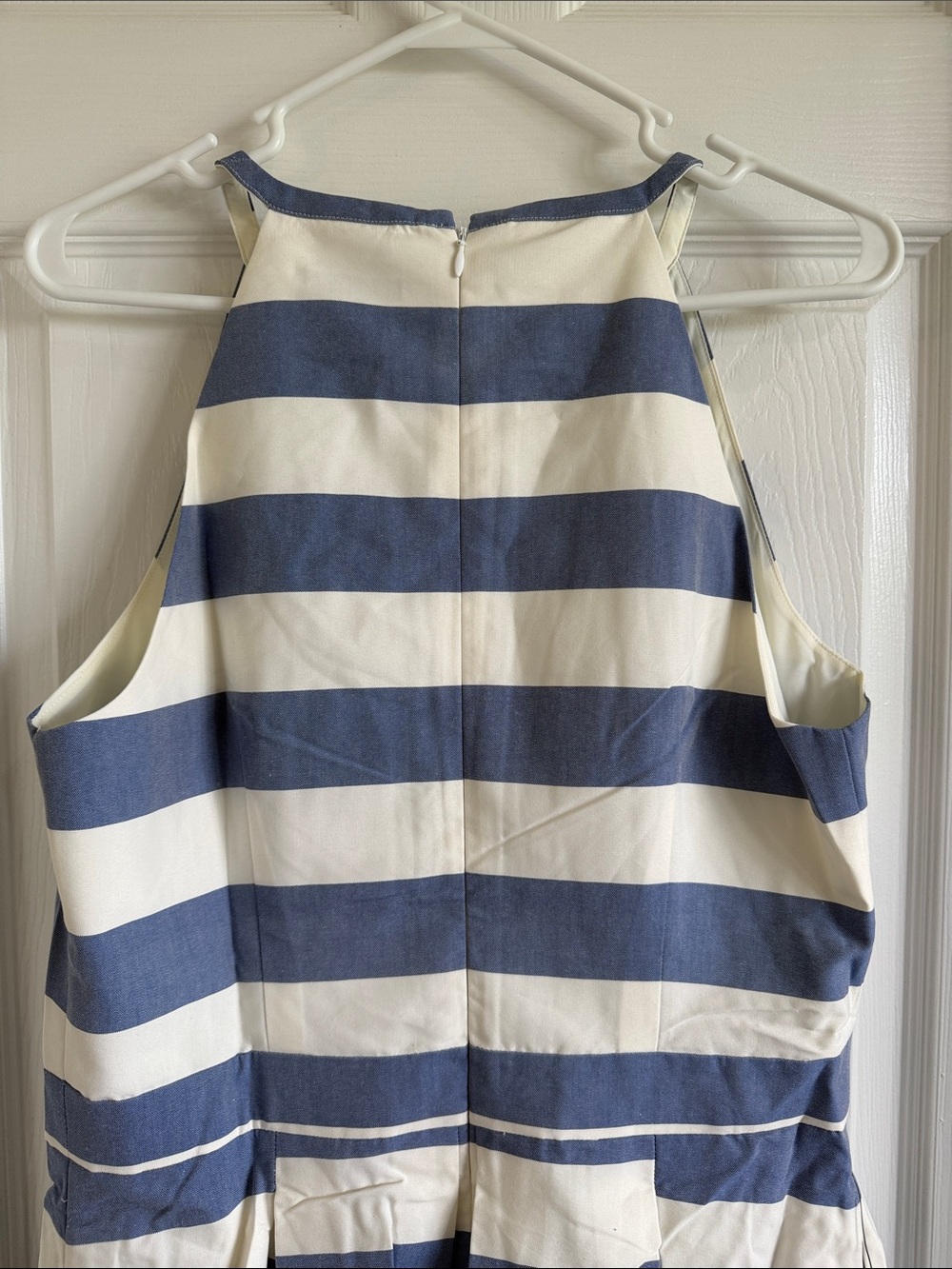 NWT The Limited Blue and White Striped Halter Midi Dress - Picture 13 of 16